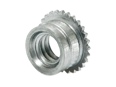 产品图片：PEM® microPEM® MSO4 - 小型压铆螺纹嵌入件 开口型，用于不锈钢与金属材质