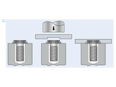 Assembly illustration for PEM® CHA/CFHA - Self-clinching threaded studs for invisible installation, for metallic materials