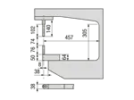 带尺寸的技术图：PEMSERTER® Series 4® - 气动压铆机 用于手动工艺