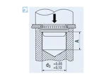 Assembly illustration for PEM® AC - Self-clinching nuts floating, for metallic materials