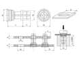 带尺寸的技术图：PEM® SNAP-TOP® KSSB - 间隔柱 用于印刷电路板与其他塑料