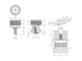 Technical drawing with dimensions of PEM® PF50 - Self-clinching captive panel screws with phillips recess form H, with UNF thread, for metallic materials