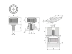 Technical drawing with dimensions of PEM® PF50 - Self-clinching captive panel screws with phillips recess form H, with UNF thread, for metallic materials