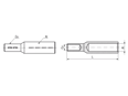 带尺寸的技术图：Klauke® R - Non-Tension compression joints
