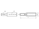 带尺寸的技术图：Klauke® R - Non-Tension compression joints