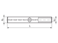 带尺寸的技术图：Klauke® R - Full-Tension compression joints