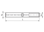 带尺寸的技术图：Klauke® R - Full-Tension compression joints