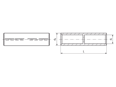 Technical drawing with dimensions of Klauke® R - Non-Tension compression joints with oil stop