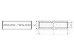 Technical drawing with dimensions of Klauke® R - Non-Tension compression joints with oil stop