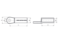 Technical drawing with dimensions of Klauke® - Compression cable lugs