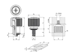 Technical drawing with dimensions of PEM® PF11PM - Self-clinching captive panel screws with slot and Phillips form H recess, for metallic materials