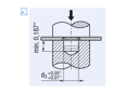 Assembly illustration for PEM® PLC - Self-clinching lock nuts with UNC thread, for metallic materials