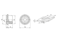 Technical drawing with dimensions of PEM® PLC - Self-clinching lock nuts with UNC thread, for metallic materials