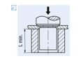 Assembly illustration for PEM® TSOS - Self-clinching threaded standoffs closed type, for metallic materials