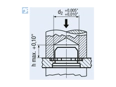 Assembly illustration for PEM® UL - Miniatur self-clinching lock nuts with UNC thread, for metallic materials