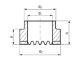 Technical drawing with dimensions of FASTEKS® WELKO KN197 - Ceramic ring type RF drawn arc stud welding, for weld studs type RD