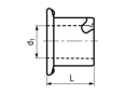 Technical drawing with dimensions of Huck® BobTail® MBTC-R - Collars for lockbolts with property class 10.9