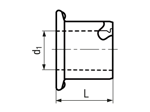 Technical drawing with dimensions of Huck® BobTail® MBTC-R - Collars for lockbolts with property class 10.9