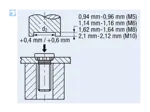 Assembly illustration for PEM® HFHB - Self-clinching threaded studs for copper sheets