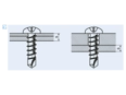 Assembly illustration for Pozi pan head self-drilling screws form Z