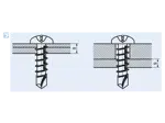 Assembly illustration for Pozi pan head self-drilling screws form Z