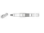Technical drawing with dimensions of KATO® 2CT30F - Removal tools for electric and pneumatic screwdriver for KATO® wire threaded inserts tangfree with free running thread