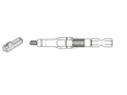 Technical drawing with dimensions of KATO® 2CT30L - Removal tools for electric and pneumatic screwdriver for KATO® wire threaded inserts tangfree with self-locking thread