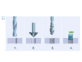 Assembly illustration for KEENSERTS® KNHML - Threaded inserts with locking kees heavy duty, with self-locking thread
