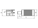 Technical drawing with dimensions of KEENSERTS® KRTM 02 - Hand installation tools for inserts with locking kees heavy duty KNHM / KNHML