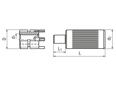 带尺寸的技术图：KEENSERTS® KRTM 01 - 手动安装工具 用于螺纹嵌套带锁定楔 小规格的 和轻系列 KNCM / KNM / KNML