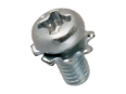 Product image of Phillips cross recessed cheese head screws form H, with captive tooth lock washer ~DIN 6797 A