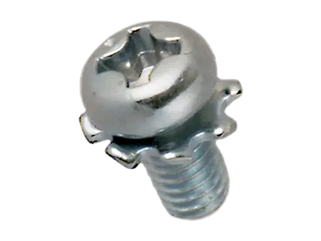 Product image of Phillips cross recessed cheese head screws form H, with captive tooth lock washer ~DIN 6797 A