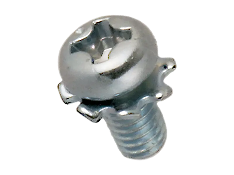 Product image of Phillips cross recessed cheese head screws form H, with captive tooth lock washer ~DIN 6797 A