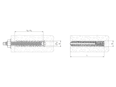 Technical drawing with dimensions of Tecfi EHE01 - Resin cartridges