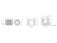 Technical drawing with dimensions of PEM® CastSert™ CKS - Press-in threaded inserts for castings and soft metals