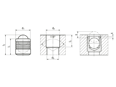 Technical drawing with dimensions of KOENIG EXPANDER® CV 173 - Sealing plugs