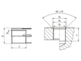 带尺寸的技术图：KEENSERTS® KNM - 螺纹嵌套带锁定楔 轻系列, 带有自由运行的 线程