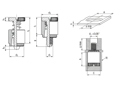 Technical drawing with dimensions of PEM® PFK - Self-clinching captive panel screws with slotted head, UNC thread, for PC boards and other plastics