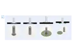 Assembly illustration for bigHead® M1/B38A - Fastener with threaded stud rounded corner head Ø 38 mm