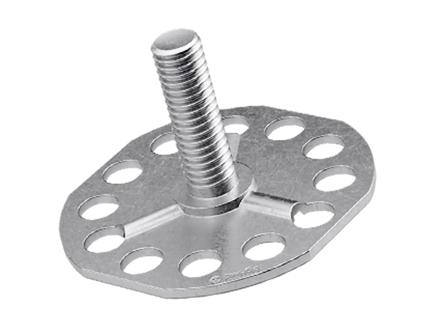 BN 55845 | Fastener with threaded stud rounded corner head Ø 38 mm