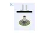 Assembly illustration for bigHead® SF2/B38A - Fastener with threaded collar rounded corner head Ø 38 mm blind