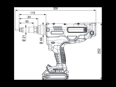 Technical drawing with dimensions of STANLEY® Assembly Technologies NB08PT-18 - Battery-Powered Blind Rivet Nut Tool