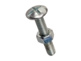 Product image of Slotted truss head machine screws with hexagon nuts, partially / fully threaded