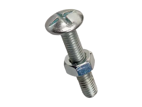 Product image of Slotted truss head machine screws with hexagon nuts, partially / fully threaded
