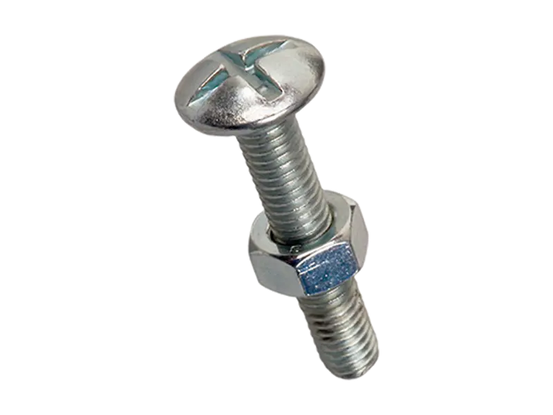 Product image of Slotted truss head machine screws with hexagon nuts, partially / fully threaded
