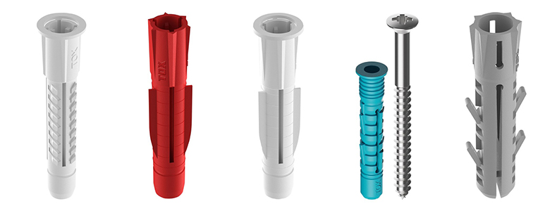 verschiedene Tox Dübel