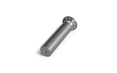 A PEM® self-clinching stud on a white background.